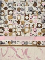 Pink Stripe with Five Pebbles by Lucy Jones