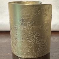 Croquet Border Brass Cuff, Wearable Art - additional view