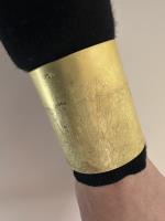 Croquet Border Brass Cuff, Wearable Art - additional view
