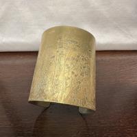Croquet Border Brass Cuff, Wearable Art by Alison Tidmarsh